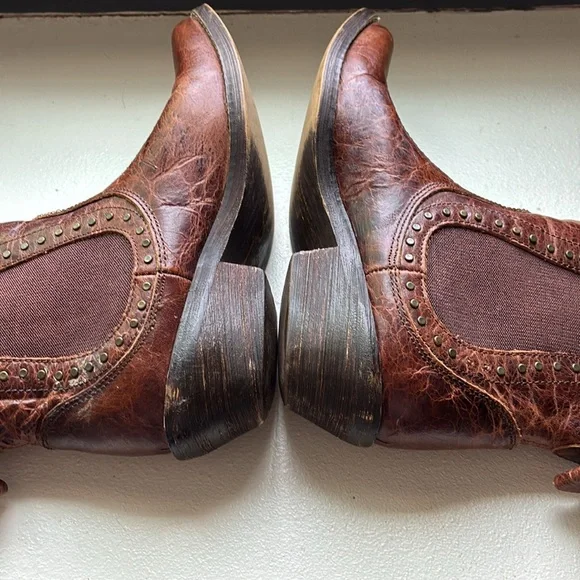 Thomas Cook Women’s Brown Leather Western Booties - Picture 6 of 12